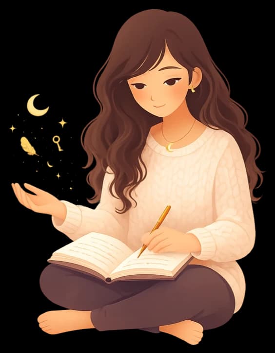 A dreamer writing in a dream journal