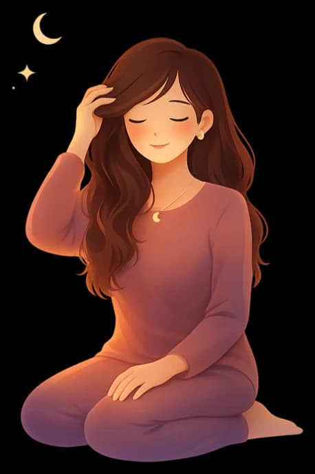 A dreamer recalling a dream just after waking