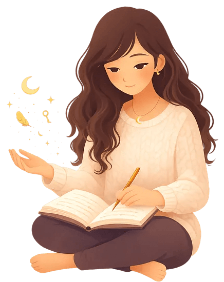 A dreamer writing in a dream journal