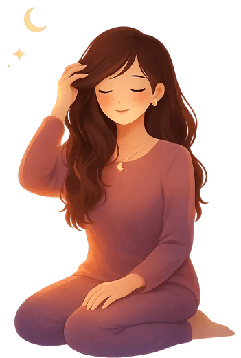 A dreamer recalling a dream just after waking